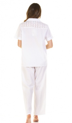 La Marquise Cornwall Short Sleeve Button Through Polycotton Pyjama